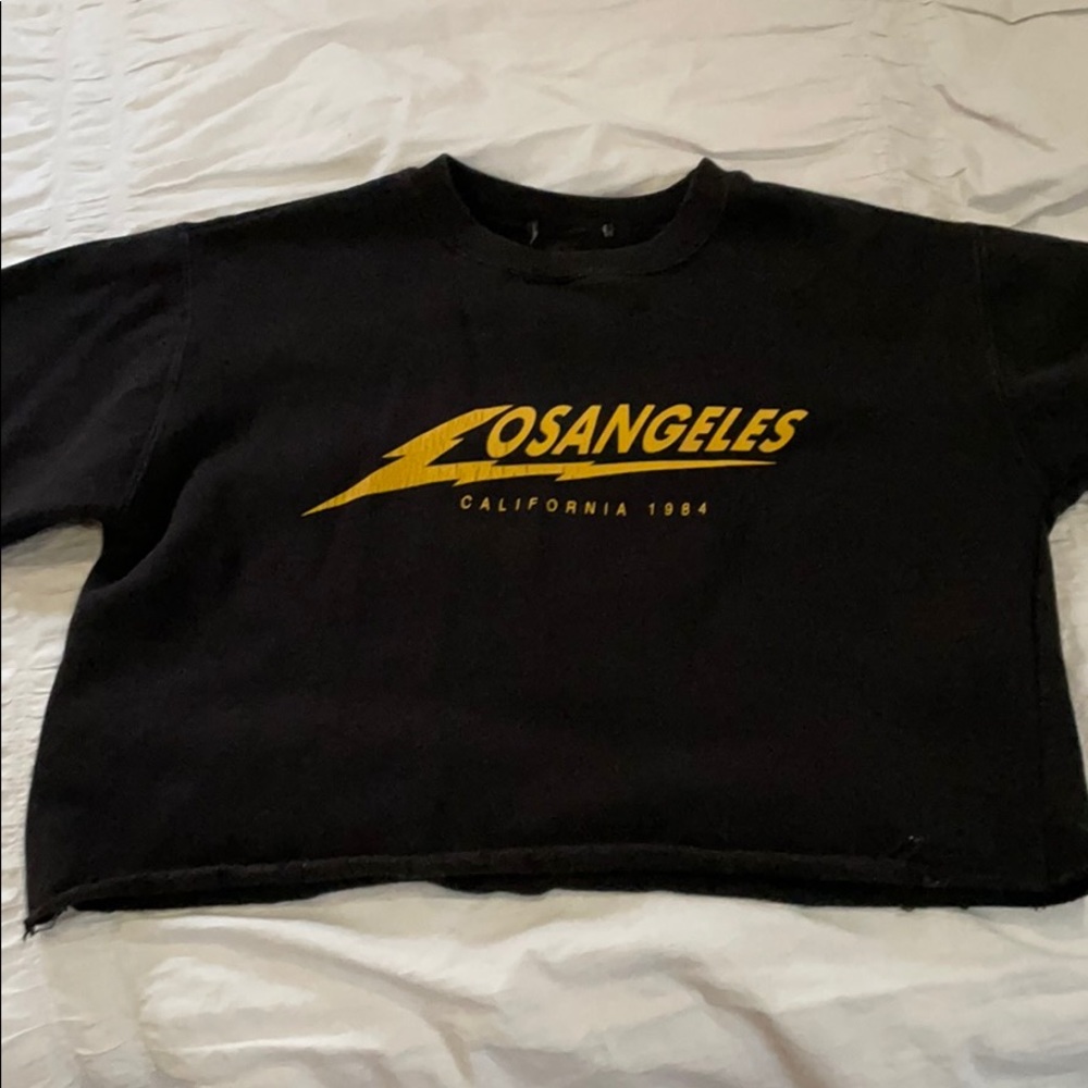 john galt los angelous crop sweatshirt